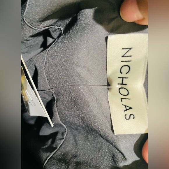 NWT NICHOLAS Isabella Sequined Mini Dress Gunmetal Rhinestone fringe - Picture 10 of 16